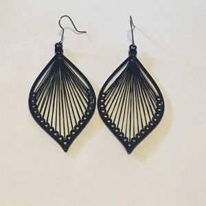 Alloy Leaf Dangle Earrings